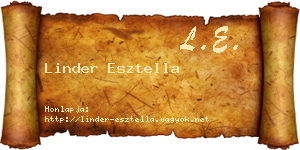 Linder Esztella névjegykártya